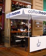Promó napernyő CoffeeHeaven Oktogon
